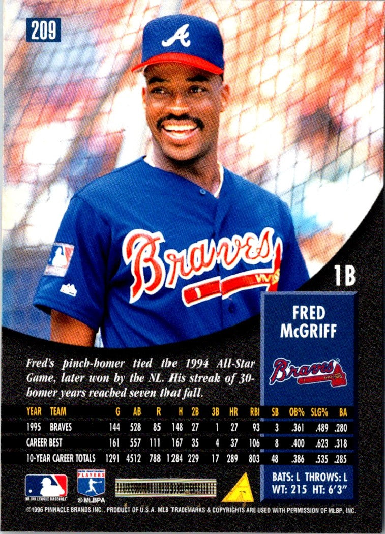 1996 Pinnacle Foil Fred McGriff