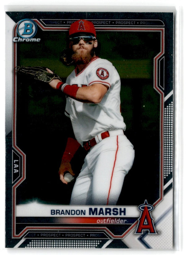 2021 Bowman Chrome Prospects Atomic Refractor Brandon Marsh #BCP-112