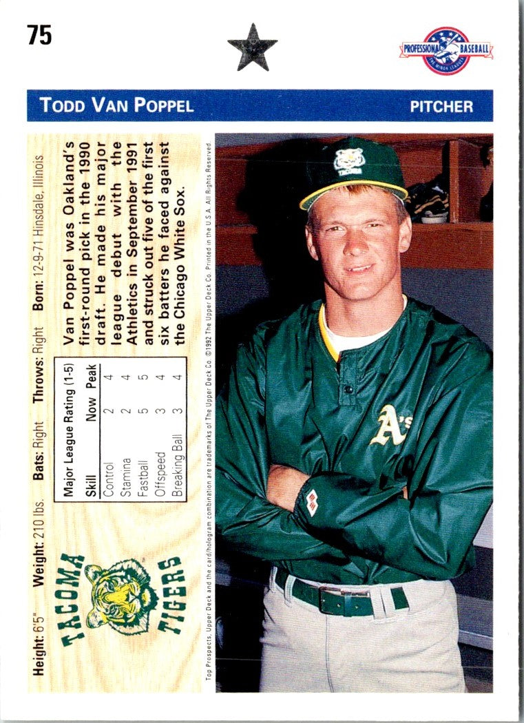 1992 Upper Deck Minors Todd Van Poppel