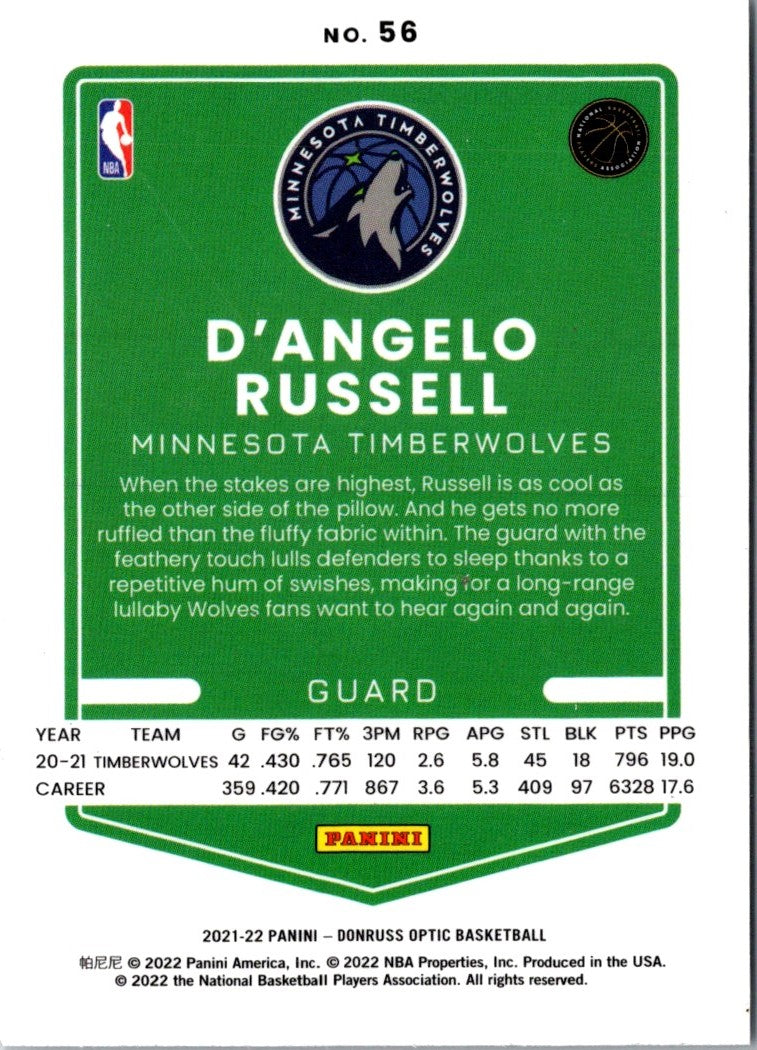 2022 Panini Spectra D'Angelo Russell