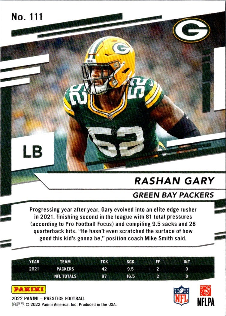 2022 Panini Prestige Rashan Gary