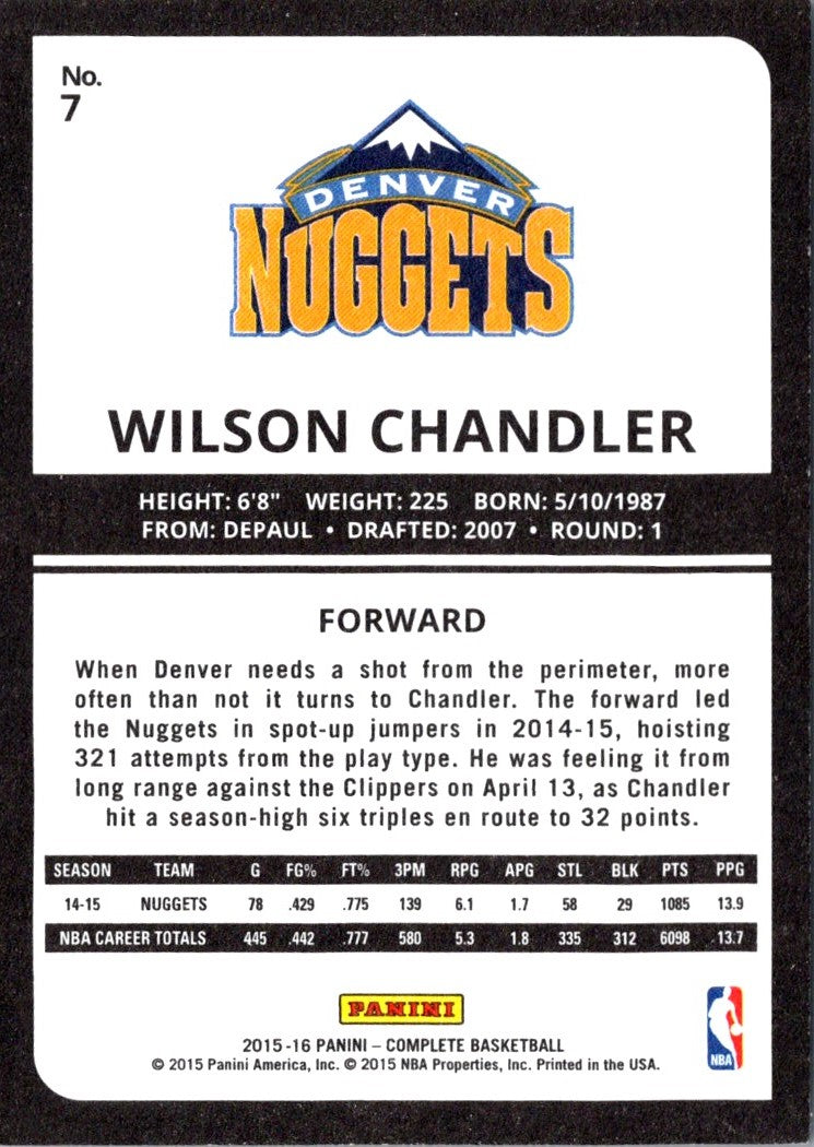 2015 Panini Complete Wilson Chandler