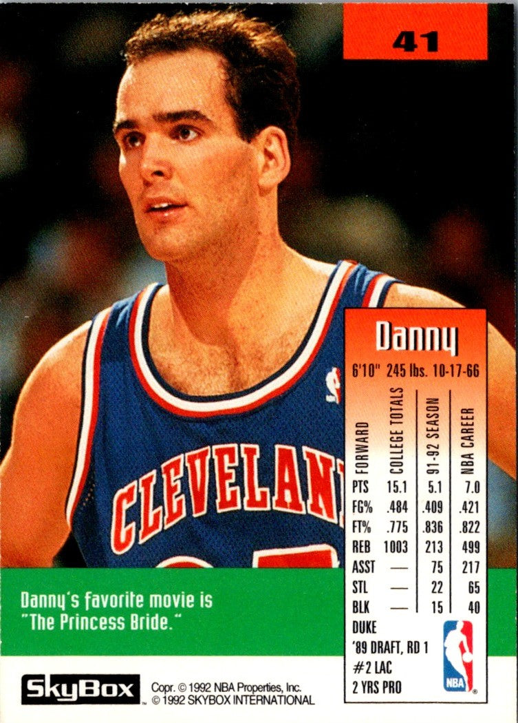 1992 SkyBox Danny Ferry