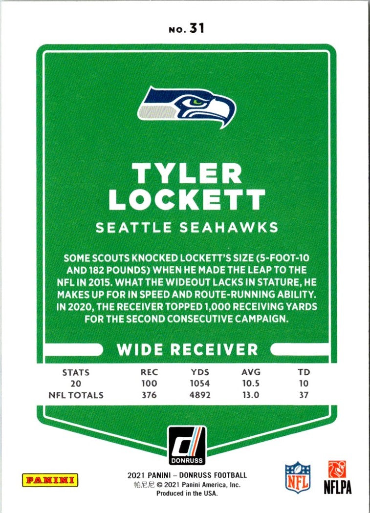 2021 Donruss Press Proof Blue Tyler Lockett