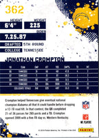 2010 Score Jonathan Crompton #362 Rookie