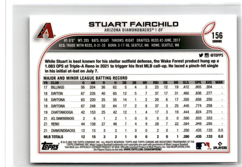 2022 Topps Chrome Stuart FaiRChild