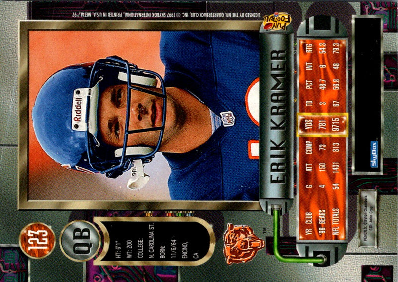 1997 Metal Universe Erik Kramer