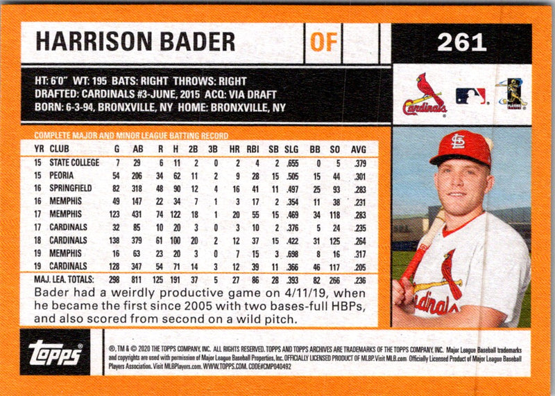 2020 Topps Archives Harrison Bader