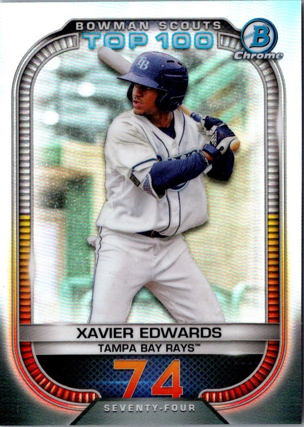 2021 Bowman Scouts Top 100 Xavier Edwards #BTP-74