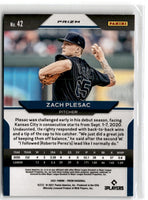 2021 Panini Prizm Purple Zach Plesac #42