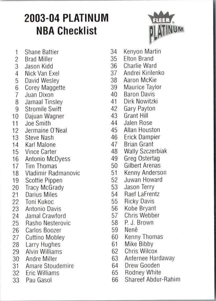 2004 Fleer Tradition Wally Szczerbiak