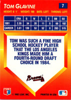 1992 Triple Play Tom Glavine #7