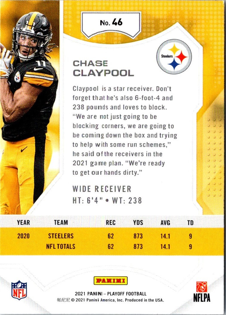 2021 Panini Playoff Chase Claypool