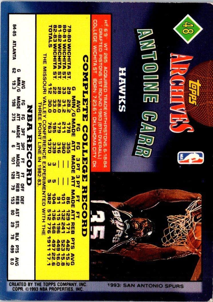 1992 Topps Archives Gold Antoine Carr