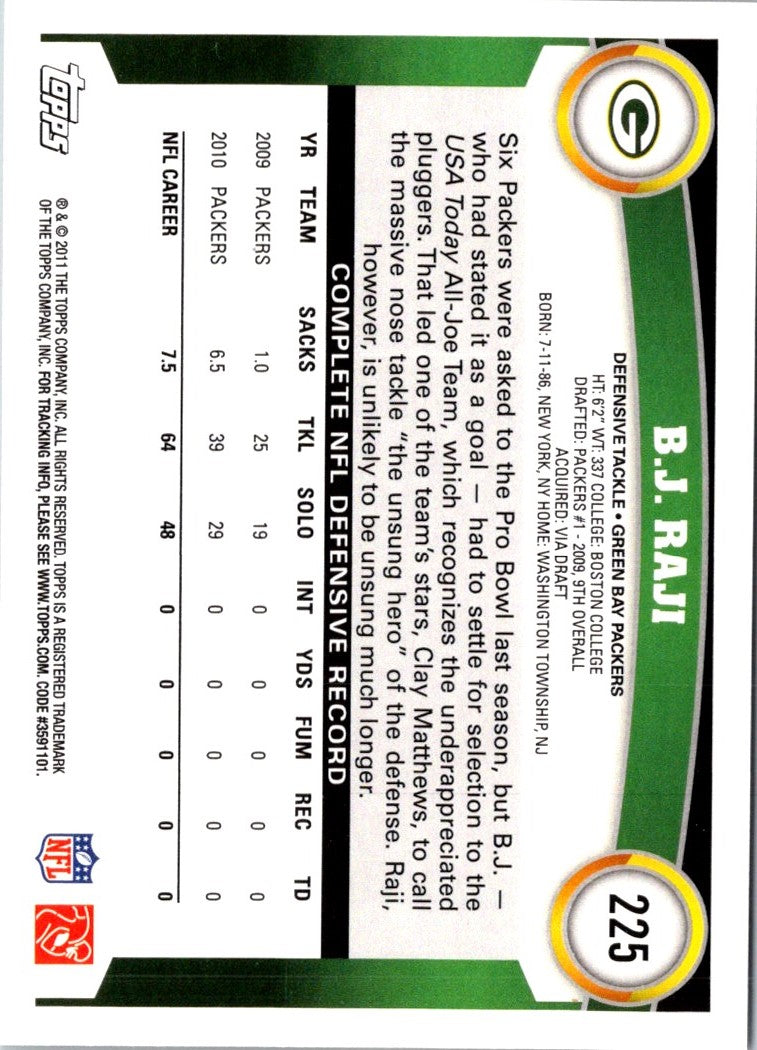 2011 Topps B.J. Raji