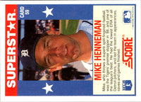 1989 Score Baseball's 100 Hottest Players Mike Henneman #59