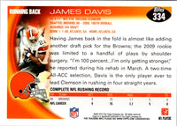 2010 Topps James Davis #334