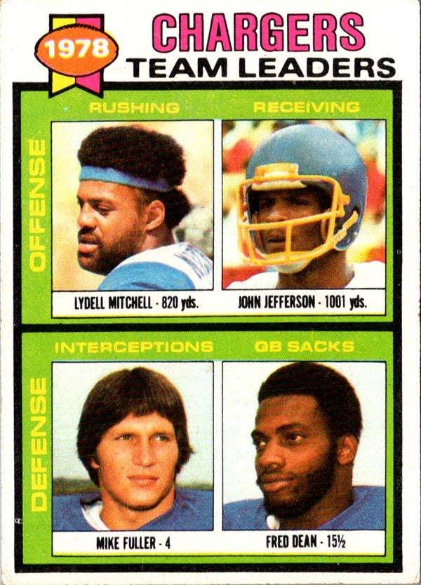 1979 Topps Cream Colored Back Lydell Mitchell/John Jefferson/Mike Fuller/Fred Dean #338