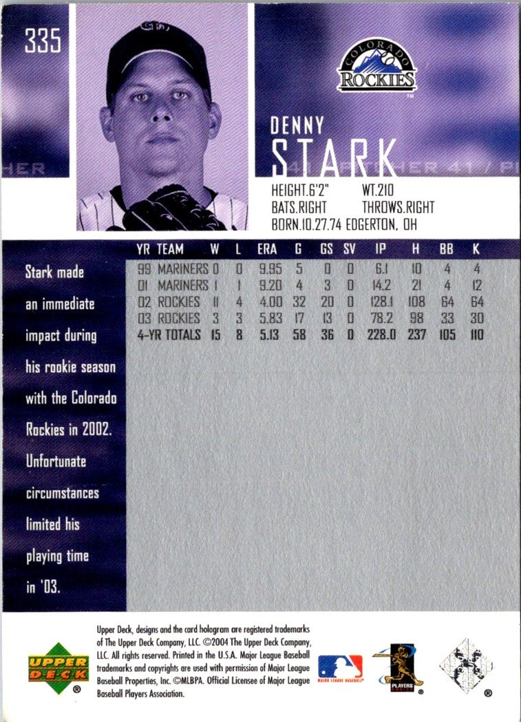 2004 Upper Deck Denny Stark