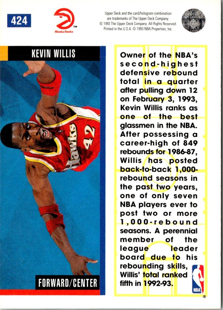 1993 Upper Deck Kevin Willis