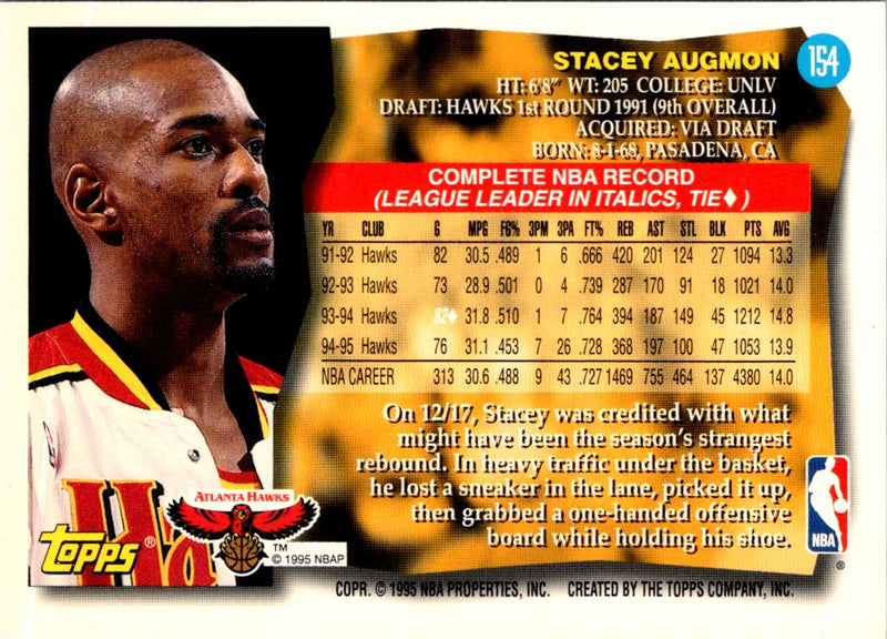 1995 Topps Stacey Augmon