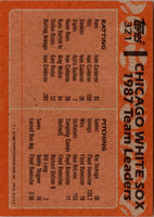 1988 Topps White Sox Leaders - Harold Baines/Carlton Fisk #321