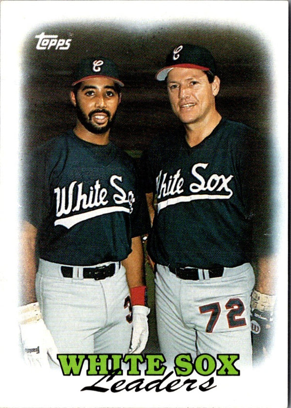 1988 Topps White Sox Leaders - Harold Baines/Carlton Fisk #321