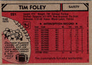 1980 Topps Tim Foley