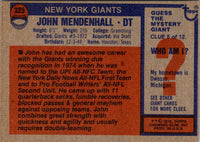 1976 Topps John Mendenhall #325