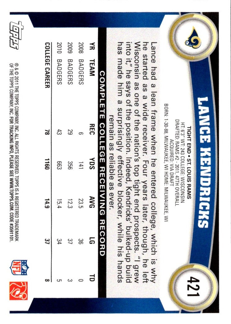 2011 Topps Lance Kendricks