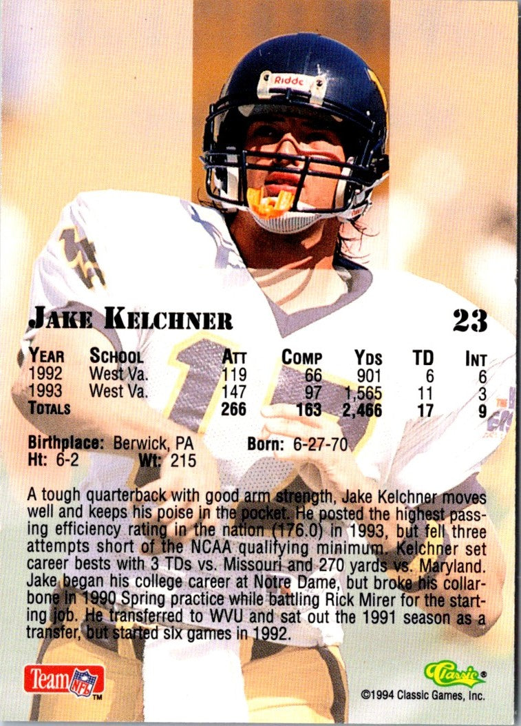 1994 Classic NFL Draft Gold Jake Kelchner