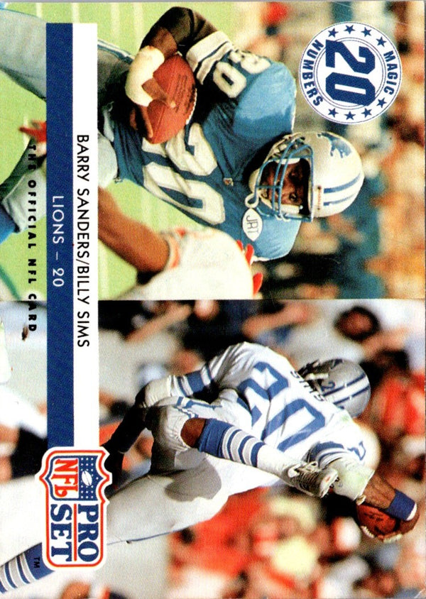 1992 Pro Set Barry Sanders/Billy Sims #349