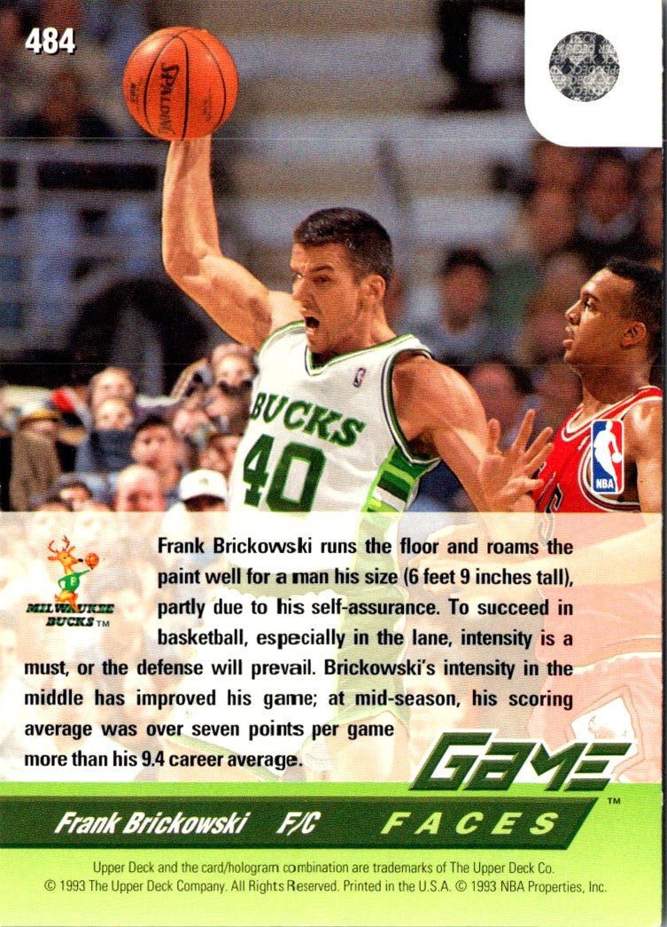1992 Upper Deck Frank Brickowski