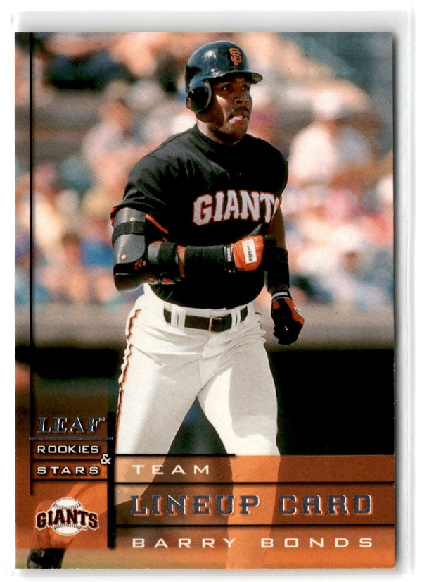 1998 Leaf Rookies & Stars True Blue Barry Bonds #182