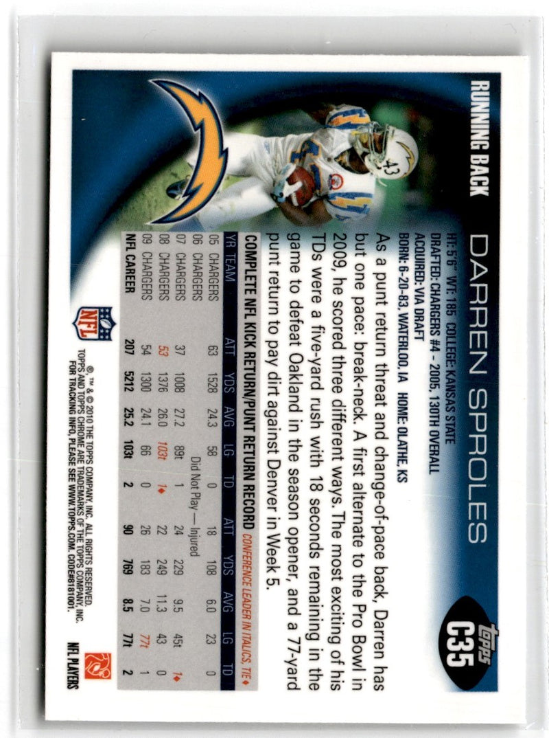 2010 Topps Chrome Darren Sproles