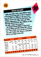 1991 SkyBox Brian Williams #522 Rookie