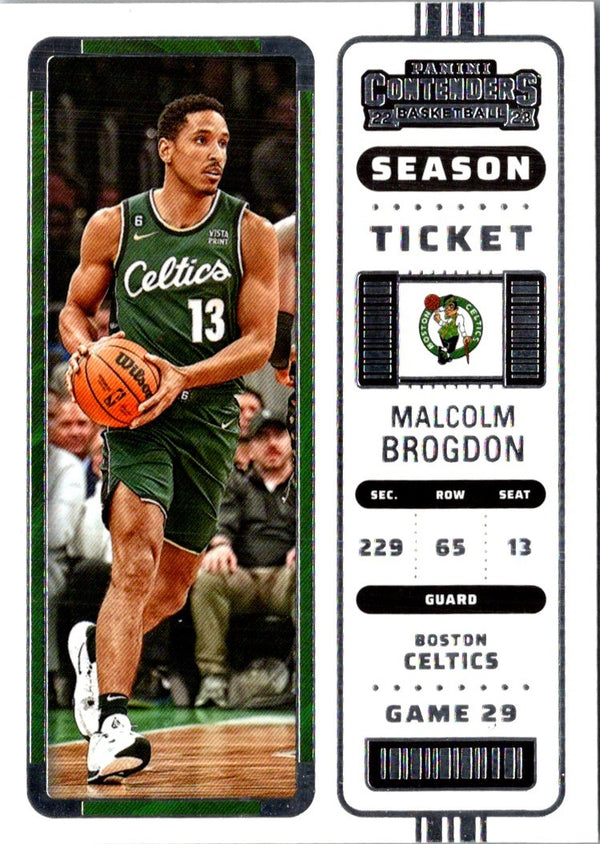 2022 Panini Contenders Game Ticket Green Malcolm Brogdon #100