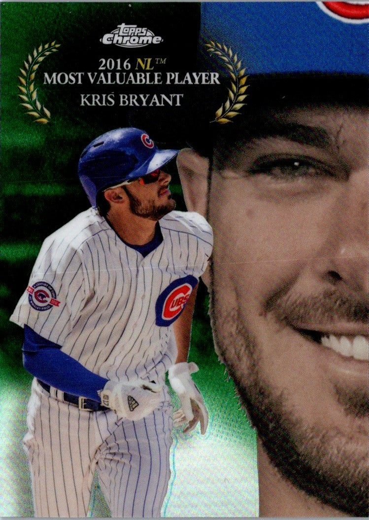 2017 Topps Chrome MLB Award Winners Green Refractor Kris Bryant