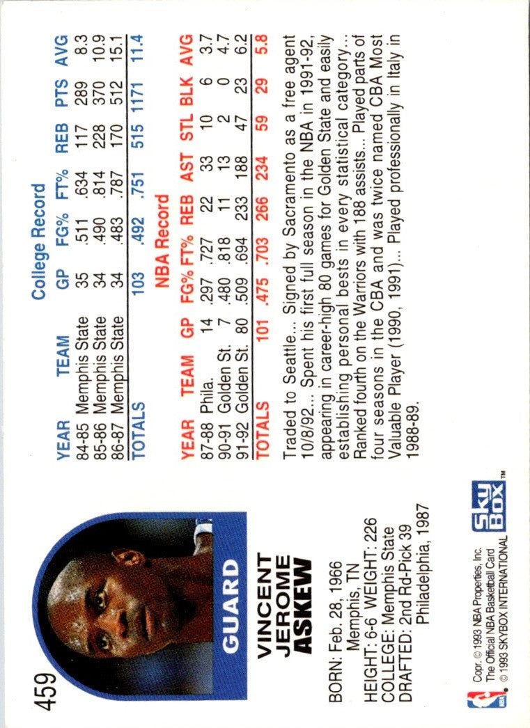 1992 Hoops Vincent Askew