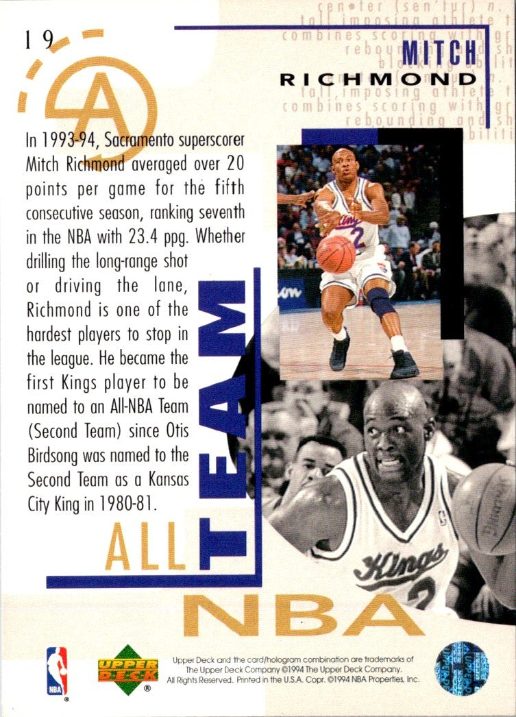 1994 Upper Deck Mitch Richmond