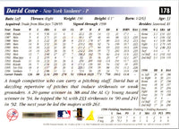 1997 Score David Cone #178