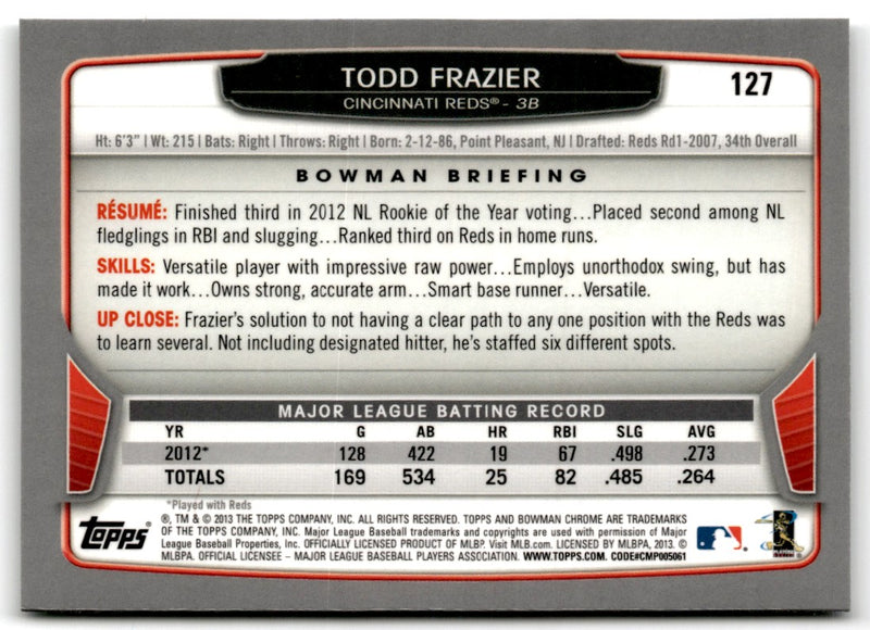 2013 Bowman Chrome Todd Frazier