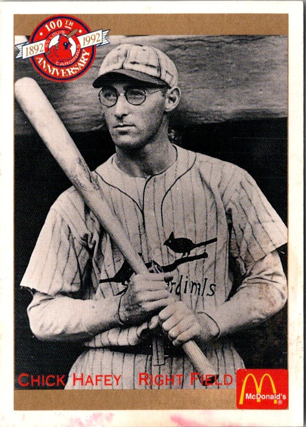 1992 Pacific McDonald's St. Louis Cardinals Chick Hafey #11