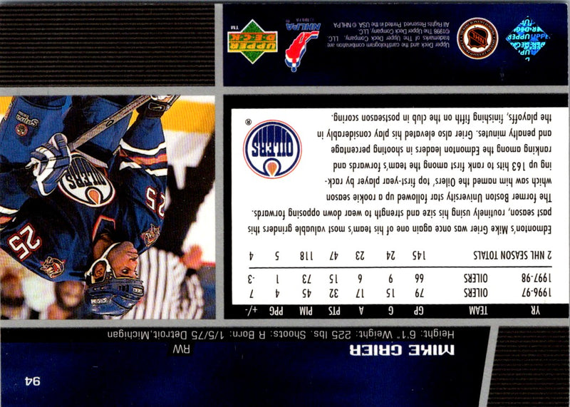 1998 Upper Deck Mike Grier