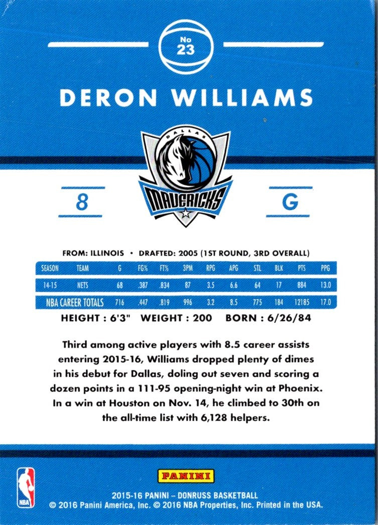 2016 Panini Deron Williams