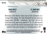 2019 Topps Historic Through-Lines J.D. Martinez/David Ortiz #HTL-48