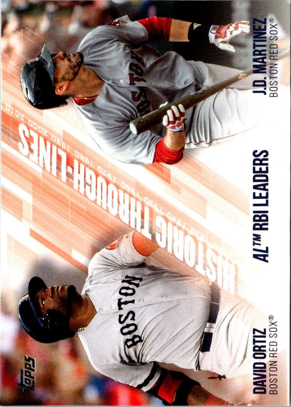 2019 Topps Historic Through-Lines J.D. Martinez/David Ortiz #HTL-48