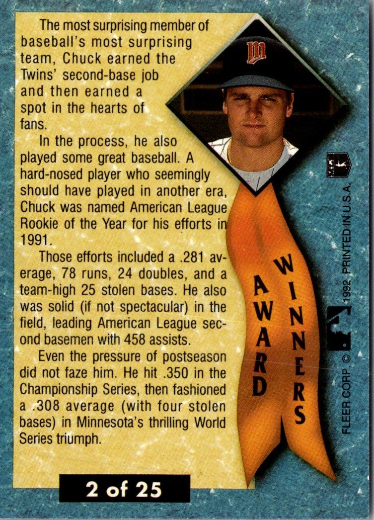 1992 Ultra Award Winners Chuck Knoblauch