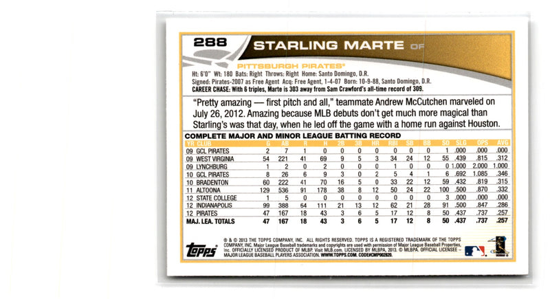 2013 Topps Starling Marte