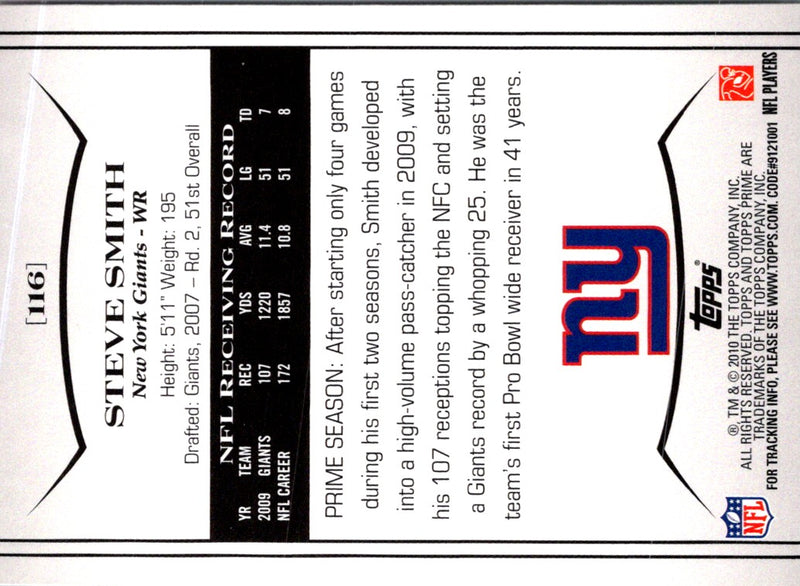 2010 Topps Prime Steve Smith
